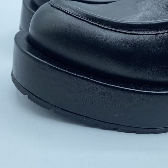 Anthropologie Paloma Barcelo Chunky  Loafers Womens US 9 Black Leather Y2K NWOB - Picture 6 of 15